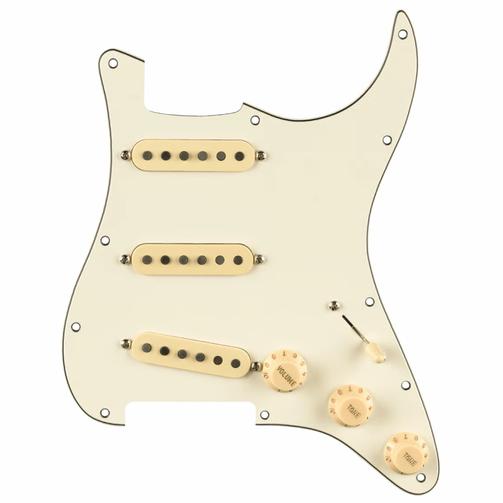 Fender Strat Pure Vintage 65 SSS Black 11 Hole PG Manyetikli Pickguard Seti